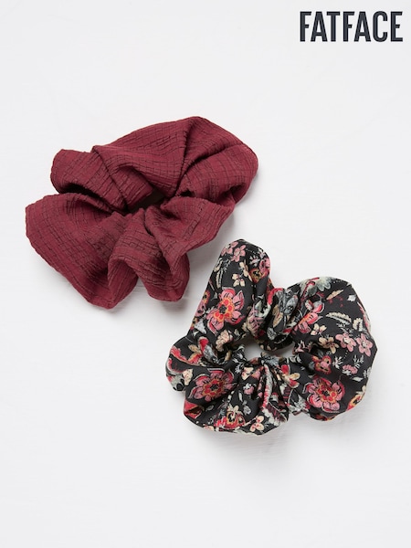 FatFace Burgundy Innocence Scrunchies 2 Pack (AA7168) | €17