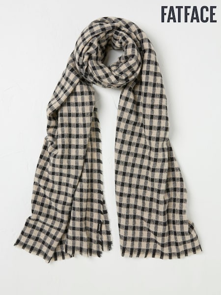 FatFace Black Gingham Scarf (AA7236) | €26