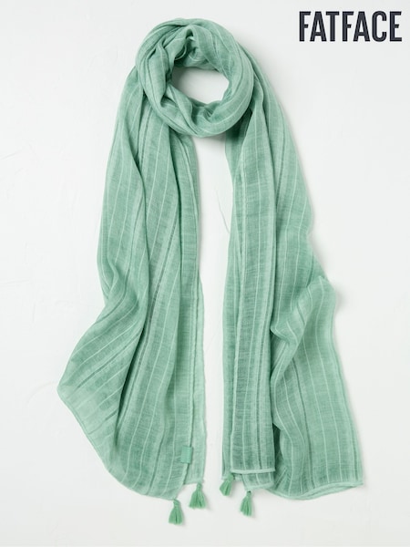FatFace Green Haze Semi Plain Lightweight Scarf (AA7246) | €29