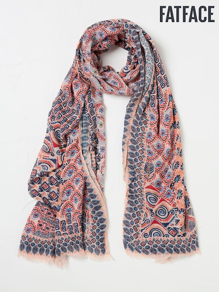 FatFace Patchwork Printed Lightweight Scarf (AA7248) | R$ 245