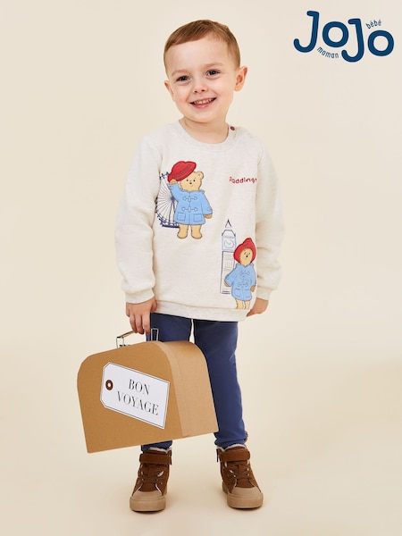 JoJo Maman Bébé Natural Paddington Appliqué Sweatshirt & Leggings Set (AA7259) | €46