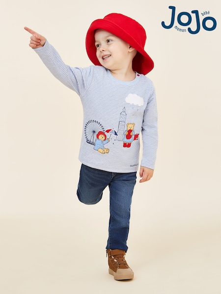 JoJo Maman Bébé Blue Paddington Appliqué T-Shirt (AA7260) | 89 QAR