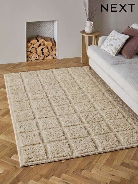 Light Natural Blocked Shaped Rug (AA7289) | €106 - €305