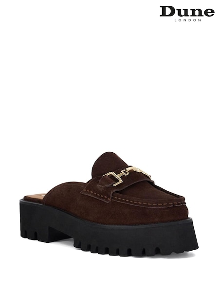 rjava - Dune London Gridlock Backless Branded Shoes (AA7341) | € 64