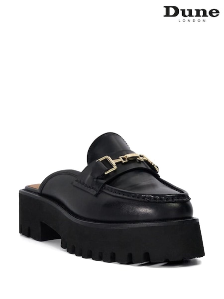 črna - Dune London Gridlock Backless Branded Shoes (AA7343) | € 64
