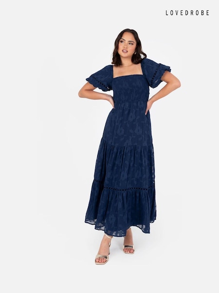 Lovedrobe Burnout Puff Sleeve Maxi Dress (AA7483) | €53