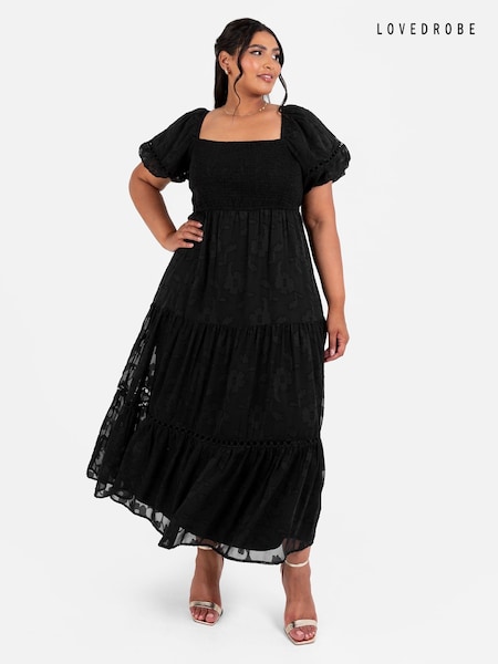 Lovedrobe Burnout Puff Sleeve Maxi Dress (AA7492) | €74