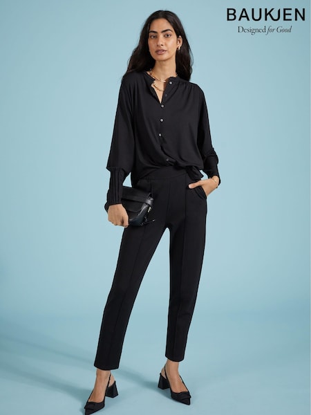 Baukjen Caroline Black Blouse with Lenzing™ Ecovero™ (AA7546) | €152