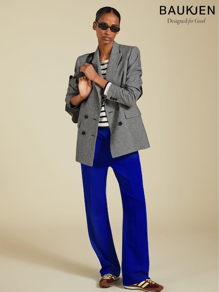 Baukjen Blue Marian Ponte Wide Leg Trousers (AA7553) | 77 €