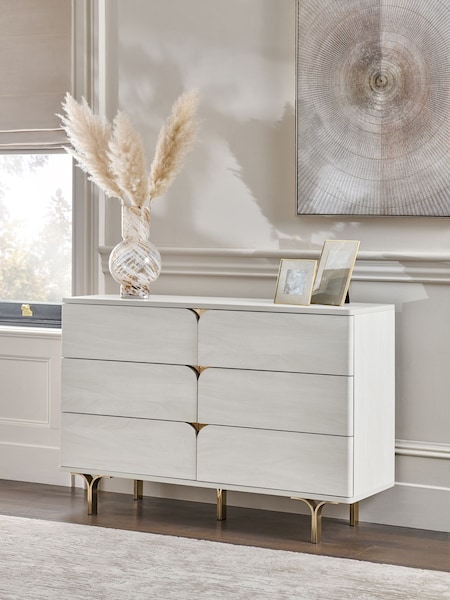 Light Evie Oak Effect 6 Drawer Chest of Drawers (AA7584) | €550