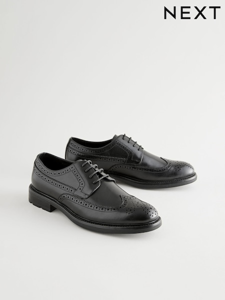 Black Brogue Shoes (AA7597) | kr730