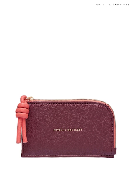 Estella Bartlett Burgundy Knot Card Purse (AA7637) | kr460