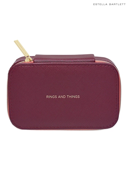 Estella Bartlett Red Burgundy Colour Block Mini Jewellery Box (AA7639) | €33