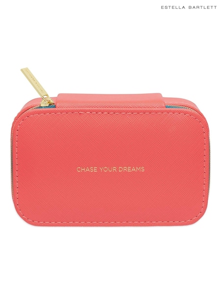 Estella Bartlett Pink Coral Pink Block colour Mini Jewellery Box (AA7645) | R$ 245