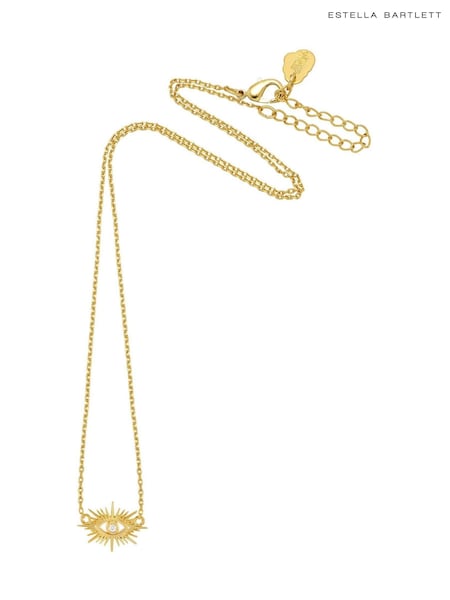 Estella Bartlett Gold Tone Eye Burst Cubic Zirconia Necklace (AA7651) | €39