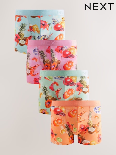 Heller Sommer-Print - 4er-Pack - Rich Trunks Boxers (AA7714) | 33 €