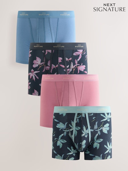 azul/Pink coleção floral Kew  - Floral Print Signature Kew A-Fronts (AA7719) | R$ 250