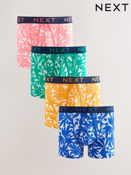 Bright Tonal Pattern Print A-Front Boxers 4 Pack (AA7720) | $38