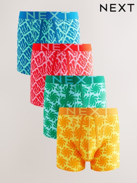 Bunt gemustert - Geometrisch - Boxershorts mit A-Front, 4er-Pack (AA7733) | 33 €