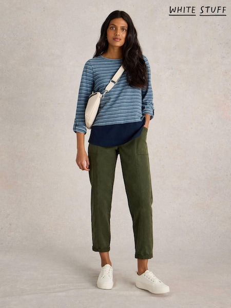 White Stuff Jenny Stripe Mix Longline 100% Cotton Tunic (AA7762) | 228 LEI