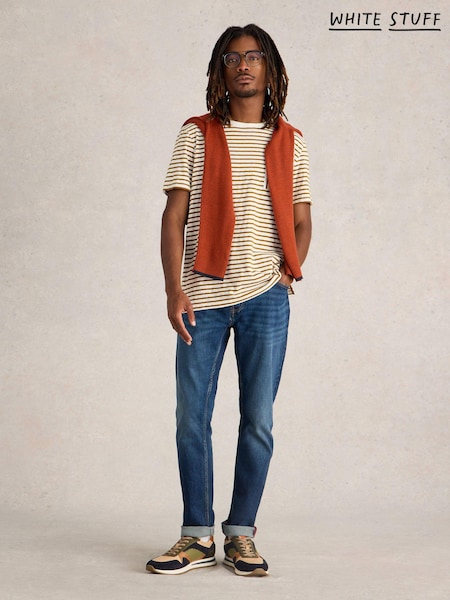White Stuff Natural 100% Cotton Abersoch Stripe Short Sleeve T-Shirt (AA7766) | €20