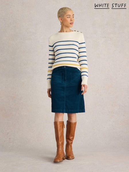 White Stuff Green Melody Organic Cord Skirt (AA7811) | €40