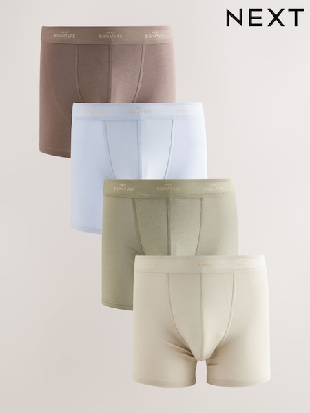 Blue/Neutral/Green Signature Cotton Rich Boxers 4 Pack (AA7830) | €35