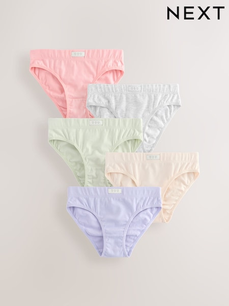 Pastel Soft Touch Bikini Briefs 5 Pack (5-16yrs) (AA7919) | €14 - €18.50
