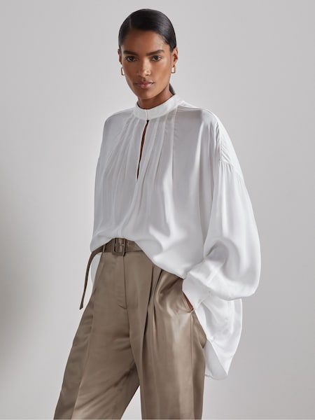 Reiss Off White Noemie Atelier Keyhole-Neck Top (AA7953) | €421