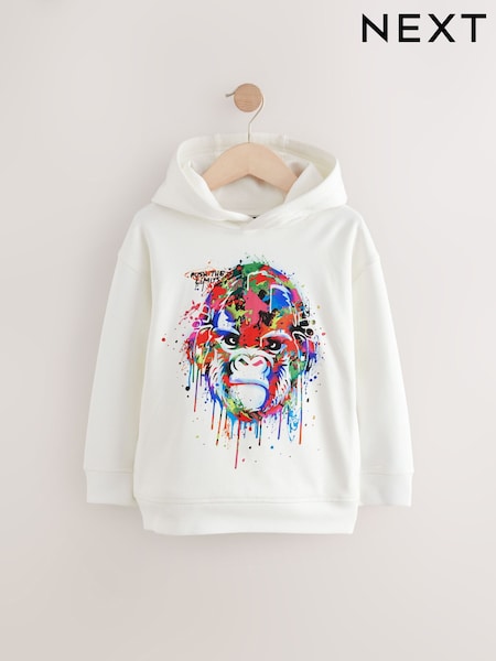 White Gorilla Older Boys Graphic Cross-Over Hoodie (3-16yrs) (AA7960) | €26 - €33