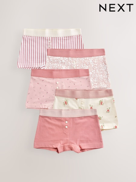 ורוד - Boxer Short Briefs 5 Pack (2-16yrs) (AA7987) | ‏55‏₪ - ‏80‏₪