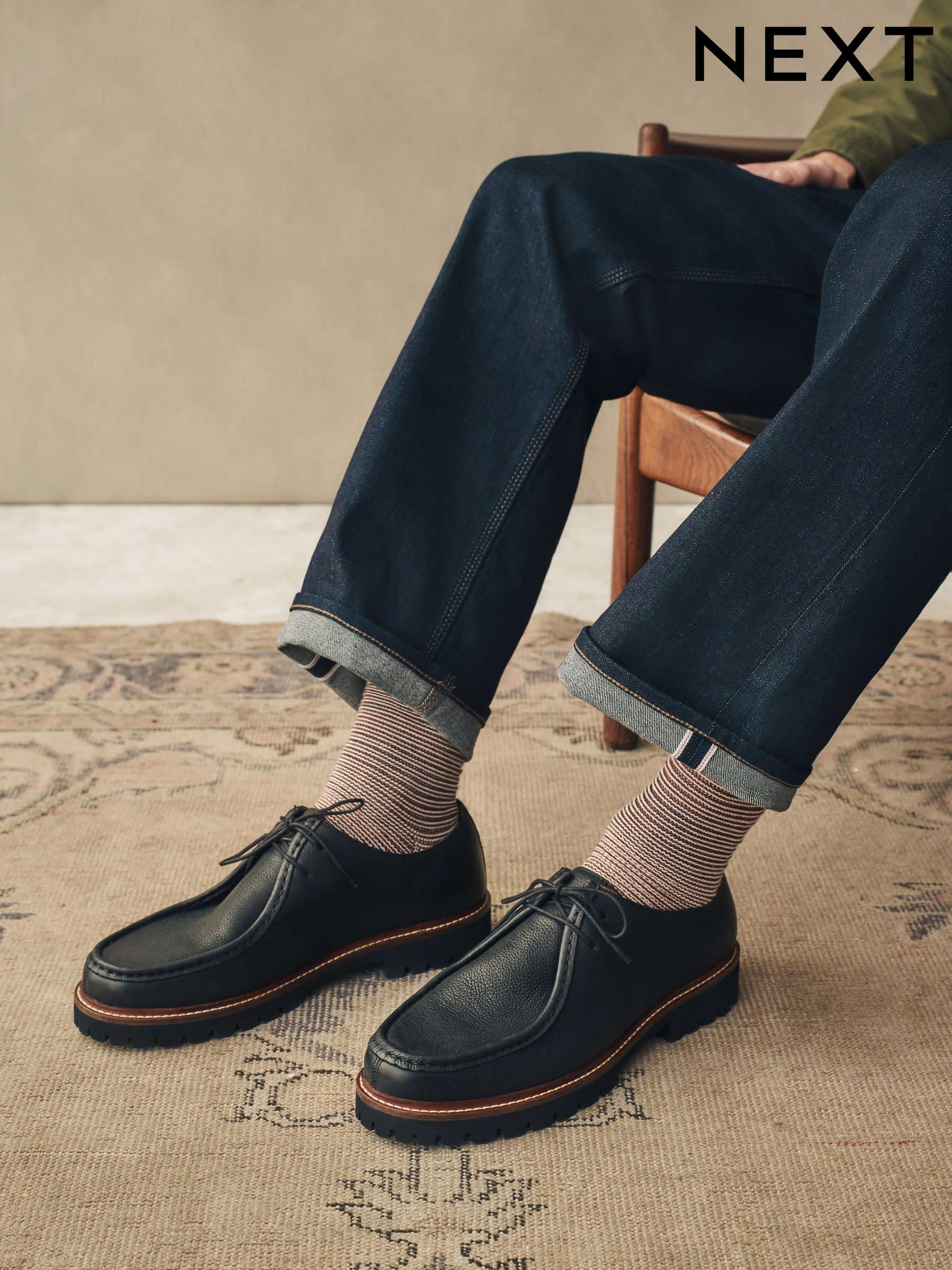 Mens Black Derby Shoes | Leather & Suede Derby Shoes | Next USA