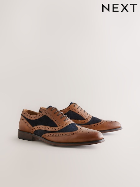 Tan Brown Heritage Brogue Shoes (AA8100) | 247 QAR