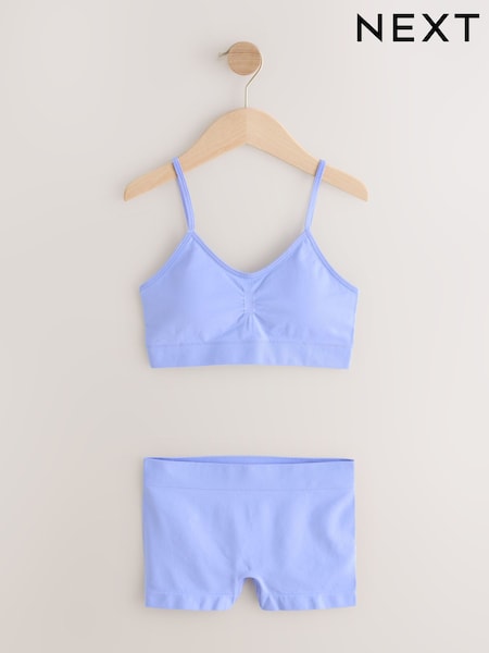 Purple Seamfree Crop Tops And Shorts 2 Pack Set (7-16yrs) (AA8143) | €15