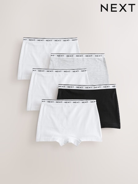 Negro/Blanco - Short Briefs 5 Pack (2-16yrs) (AA8176) | 17 € - 25 €