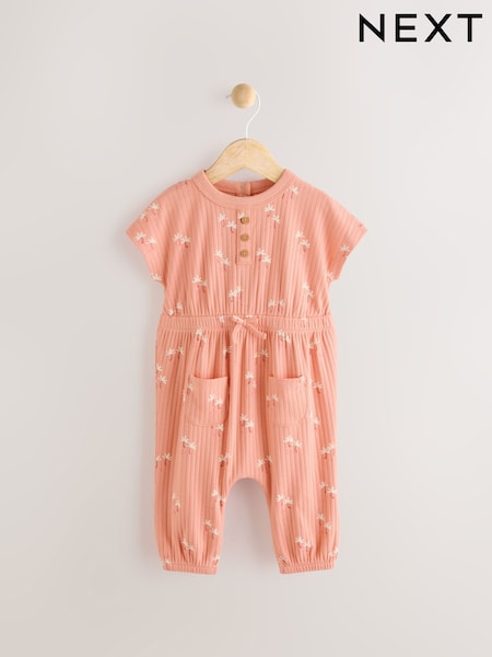 Rust Brown Floral Print Jersey Baby Romper (0mths-3yrs) (AA8186) | INR 1,334 - INR 1,577