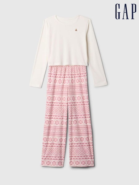 Gap White Fair Isle Long Pyjamas (4-13yrs) (AA8264) | €23