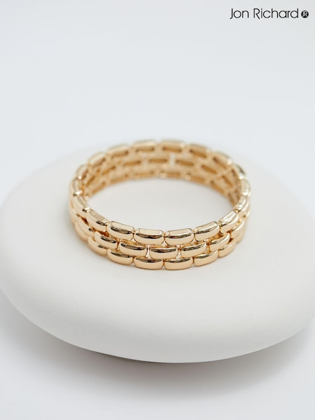 Jon Richard Gold Plated Polished Chain Sretch Bracelet (AA8294) | €33