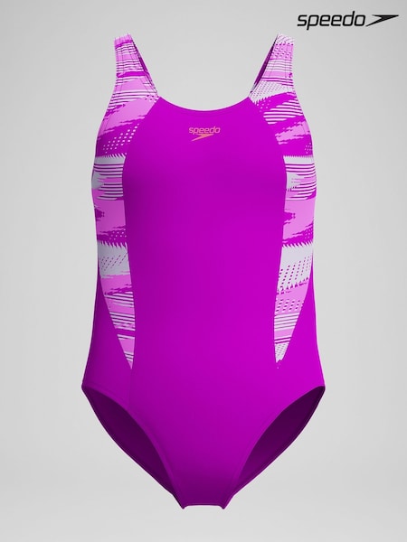 Speedo Pink Hyperboom Splice Muscleback Swimsuit (AA8331) | €28