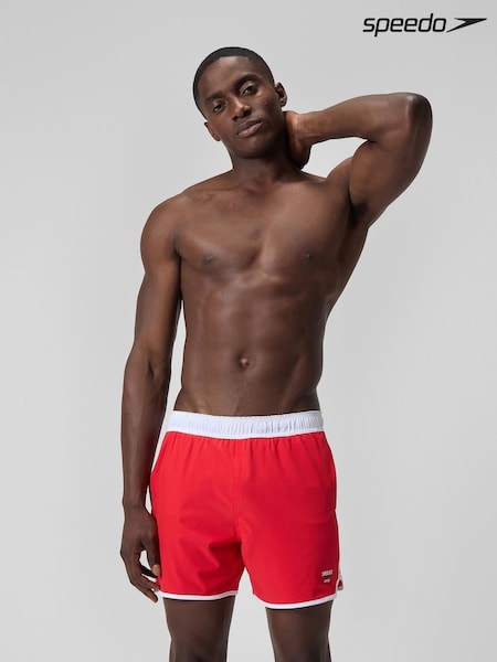 Speedo Red Logo Volley 16" Swim Shorts (AA8336) | SGD 83