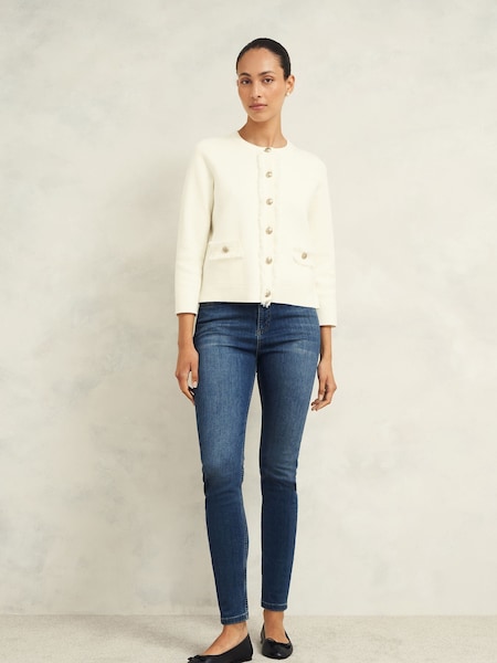Hobbs Cream Sairey Knitted Cardigan (AA8386) | €99
