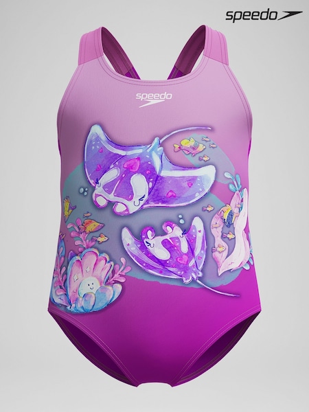 Speedo Purple Digital Printed Swimsuit (AA8517) | R$ 140