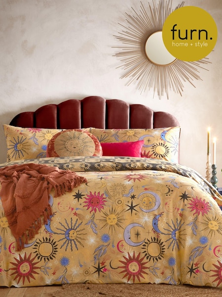 Furn Gold Rust Ethereal Star Celestial Duvet Cover Set (AA8543) | €22 - €44