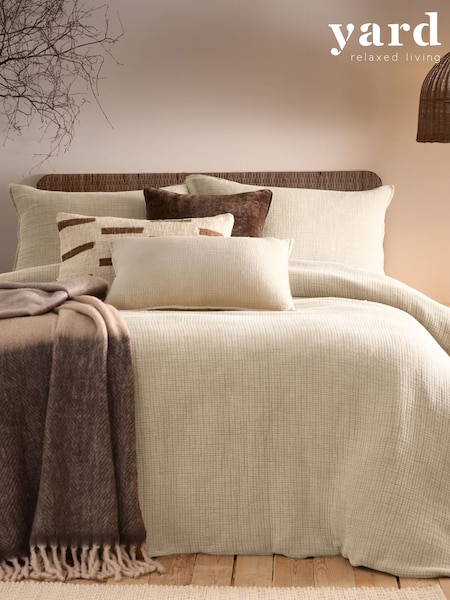 Yard Natural Ribble Washed 100% Cotton Duvet Cover Set (AA8547) | 569 QAR - 817 QAR