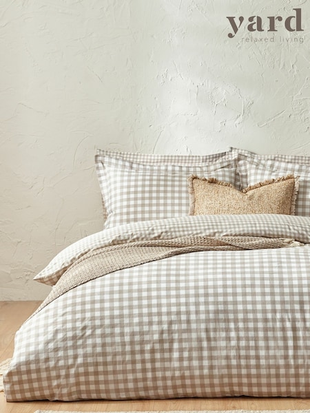 Yard Barton Check 100% Cotton Gingham Style Duvet Cover Set (AA8549) | €41 - €79