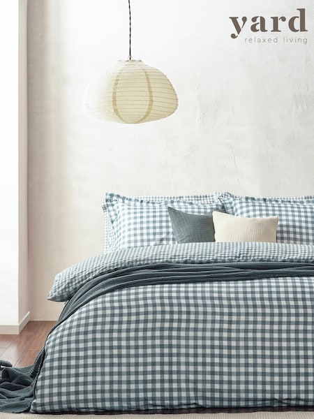 Yard Barton Check 100% Cotton Gingham Style Duvet Cover Set (AA8550) | €41 - €79