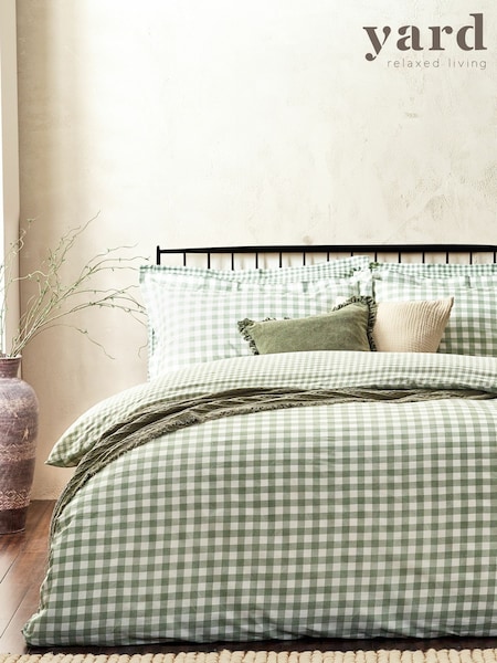 Yard Barton Check 100% Cotton Gingham Style Duvet Cover Set (AA8551) | €41 - €79