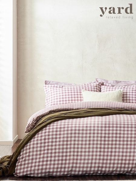 Yard Barton Check 100% Cotton Gingham Style Duvet Cover Set (AA8556) | €41 - €79