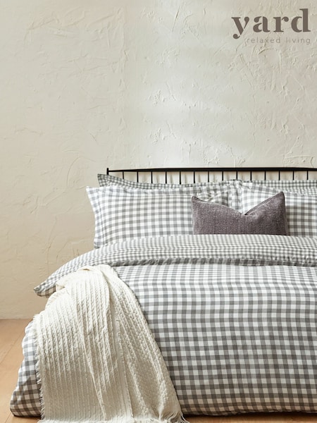 Yard Barton Check 100% Cotton Gingham Style Duvet Cover Set (AA8558) | €41 - €79