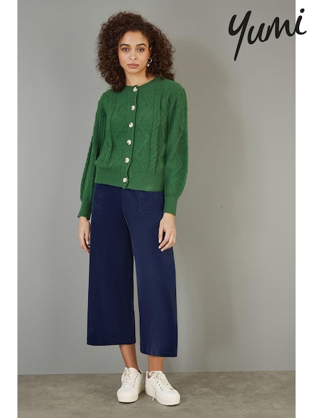 Sininen - Yumi Corduroy Nilkkapituiset housut Leveä lahje Housut With Pockets (AA8594) | €88